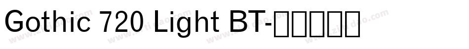 Gothic 720 Light BT字体转换